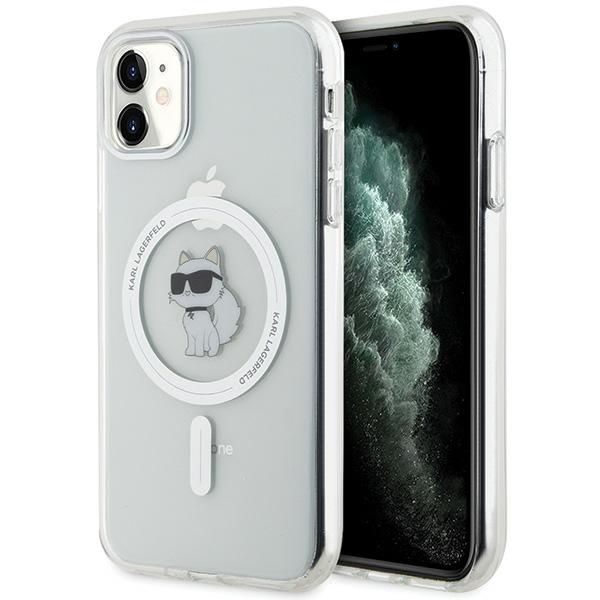 Karl Lagerfeld IML Choupette MagSafe ümbris jaoks iPhone 11 / Xr - läbipaistev