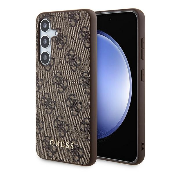 Guess 4G Metal kuldne Logo ümbris jaoks Samsung Galaxy S24 - brown