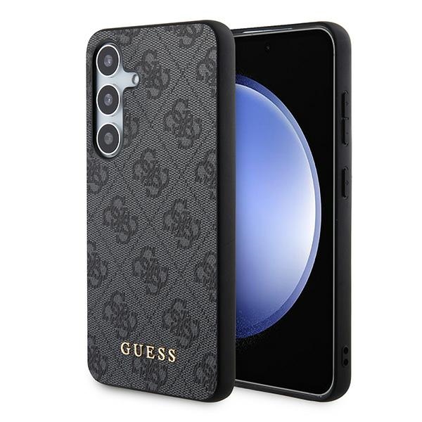 Guess 4G Metal kuldne Logo ümbris jaoks Samsung Galaxy S24 - must