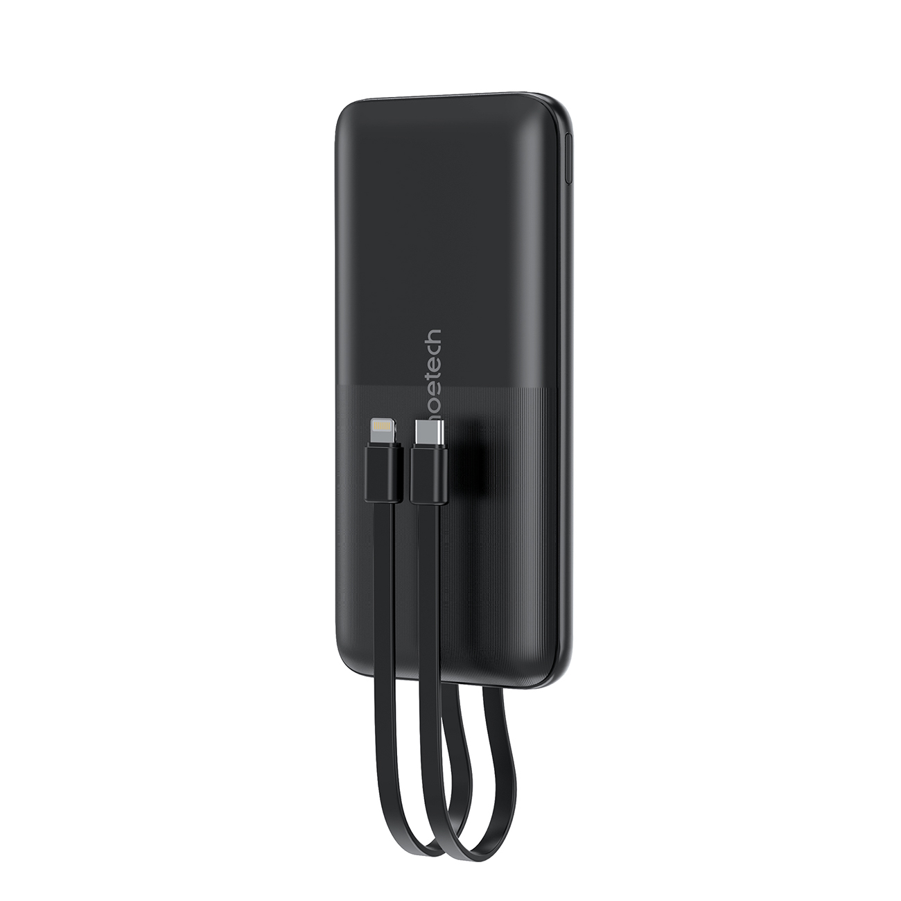 Powerbank Choetech B654 10000mAh 22.5W USB-A / USB-C / micro USB sisseehitatud USB-C / Lightning kaabliga - must