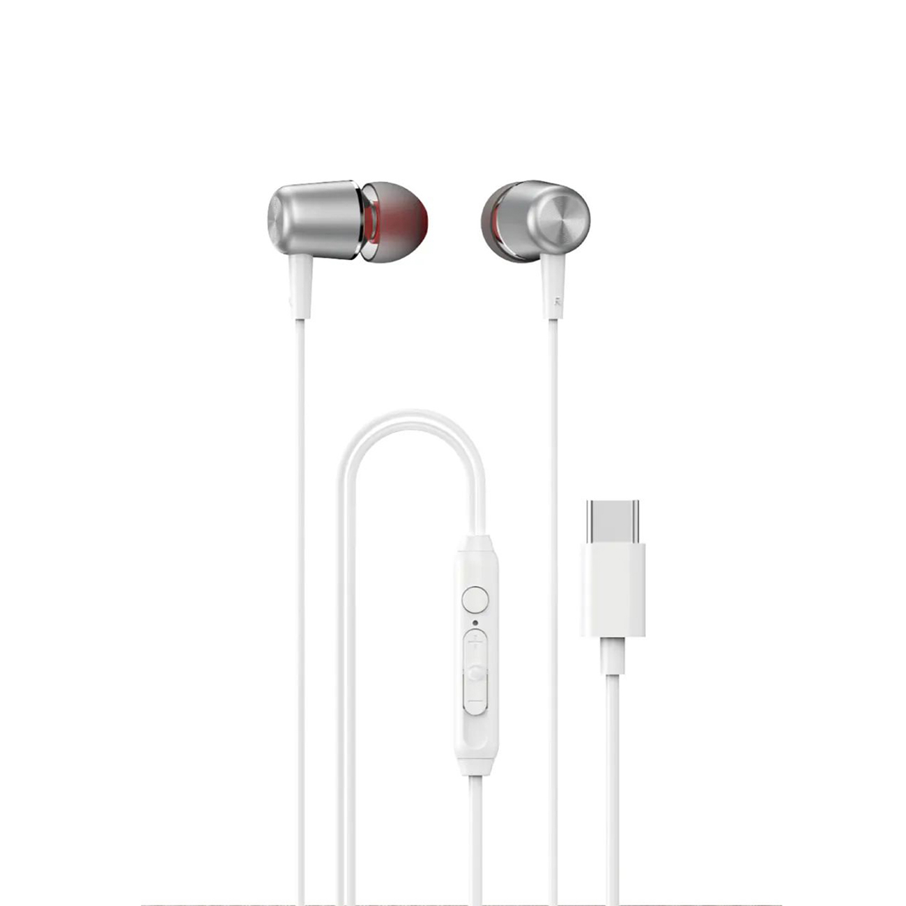 Dudao X1PROT In-Ear Wired USB-C Kõrvaklapid 1.2m - Valge
