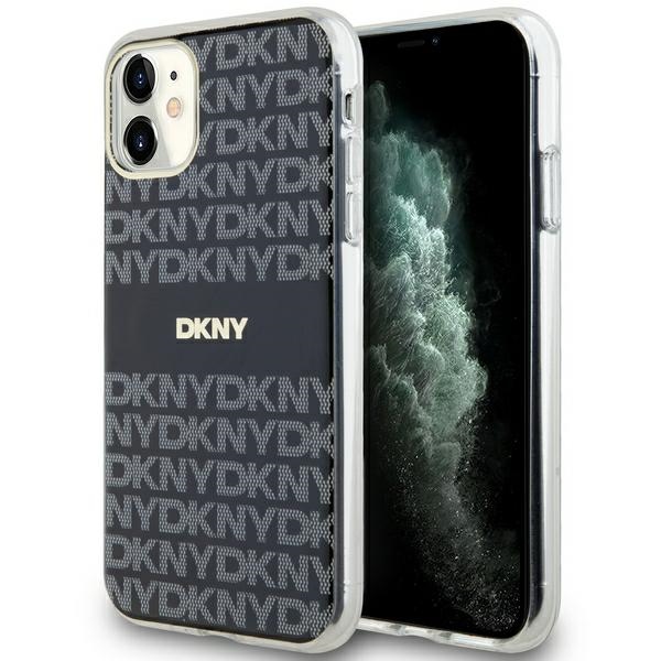 DKNY IML Mono & Stripe MagSafe ümbris jaoks iPhone 11 / Xr - must