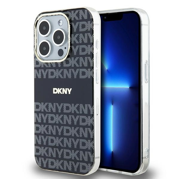 DKNY IML Mono & Stripe MagSafe ümbris jaoks iPhone 14 Pro Max - must