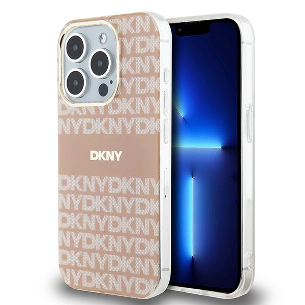 DKNY IML Mono & Stripe MagSafe ümbris jaoks iPhone 15 Pro - roosa