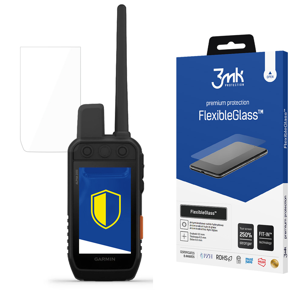 3mk FlexibleGlass™ hübriidklaas Garmin Alpha 200i jaoks