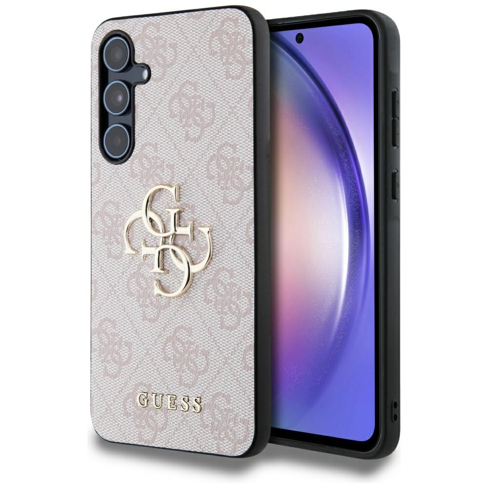 Guess 4G Big Metal Logo ümbris jaoks Samsung Galaxy A55 - roosa