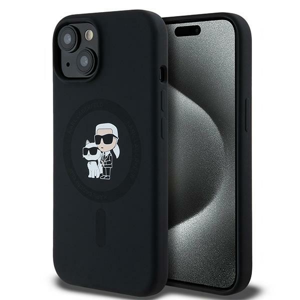 Karl Lagerfeld Silicone Karl&Choupette MagSafe ümbris jaoks iPhone 15 Plus / 14 Plus - must