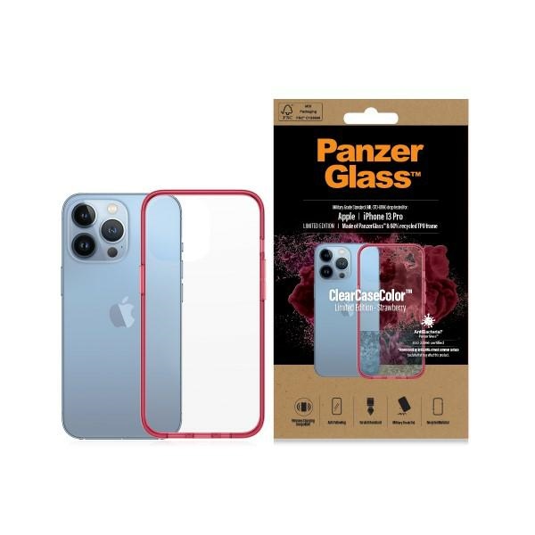 PanzerGlass ClearCase antibacterial Military Grade certified ümbris jaoks iPhone 13 Pro - läbipaistev roosa