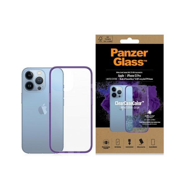 PanzerGlass ClearCase antibacterial Military Grade certified ümbris jaoks iPhone 13 Pro - läbipaistev lilla