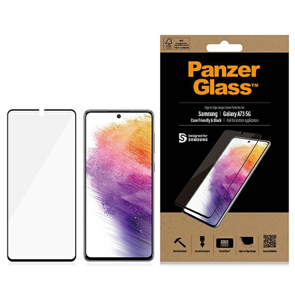 PanzerGlass E2E Regular karastatud klaas jaoks Samsung Galaxy A73 - with must raamiga