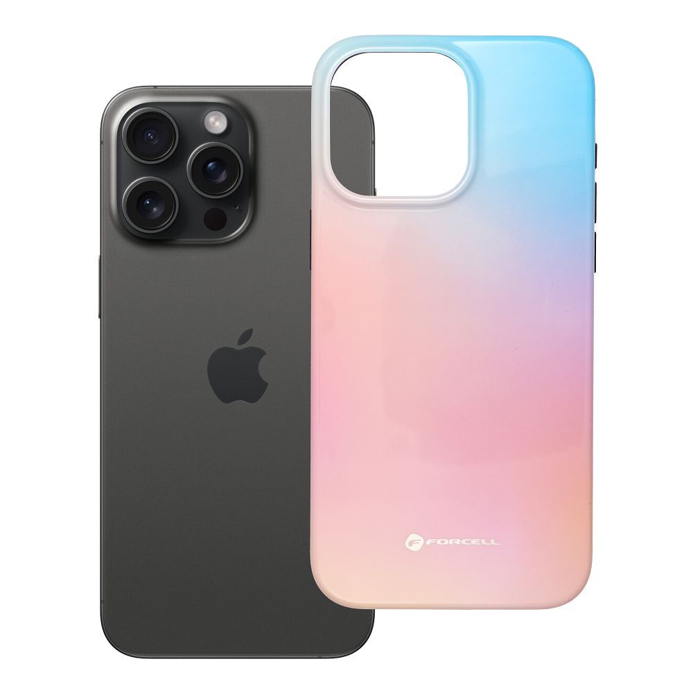Ümbris jaoks iPhone 15 PRO MAX Forcell F-Protect Mirage compatible with Magsafe Military Drop-Test pinky sinine