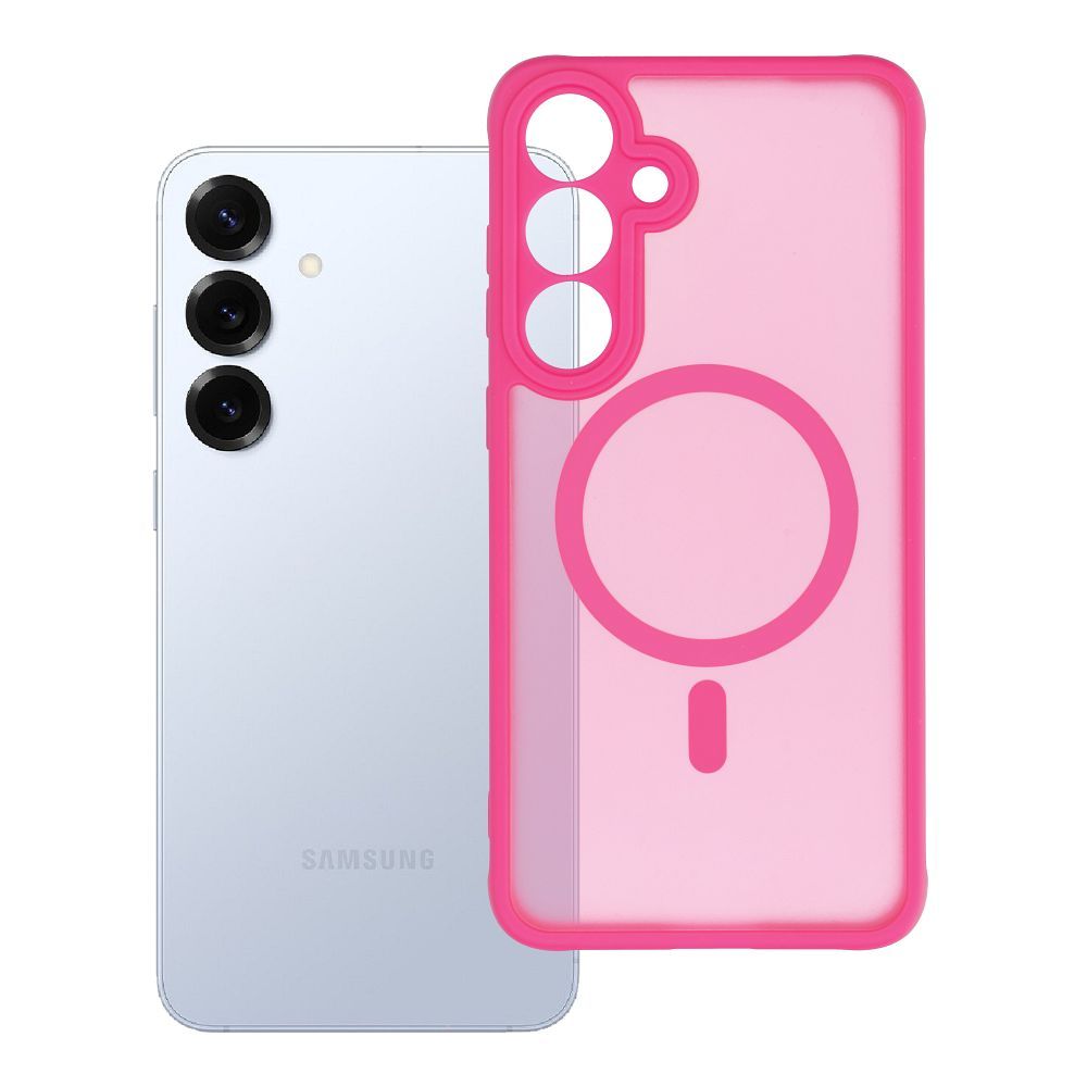 FULL MATTE MAG COVER Ümbris compatible with MagSafe jaoks SAMSUNG S25 Plus roosa
