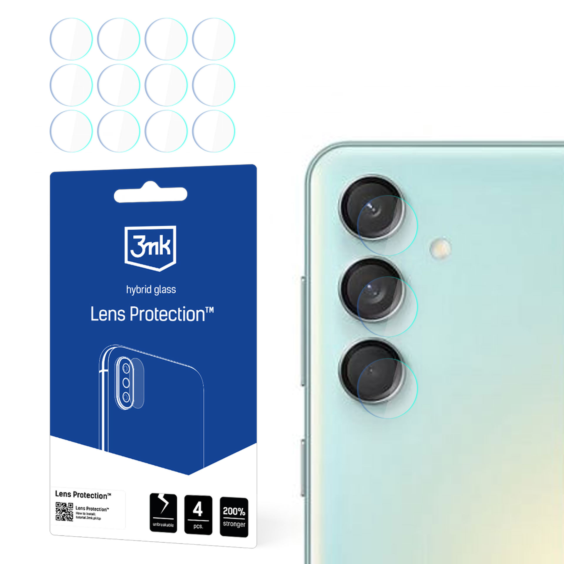 3mk Lens Protection™ hybrid camera glass jaoks Samsung Galaxy M55