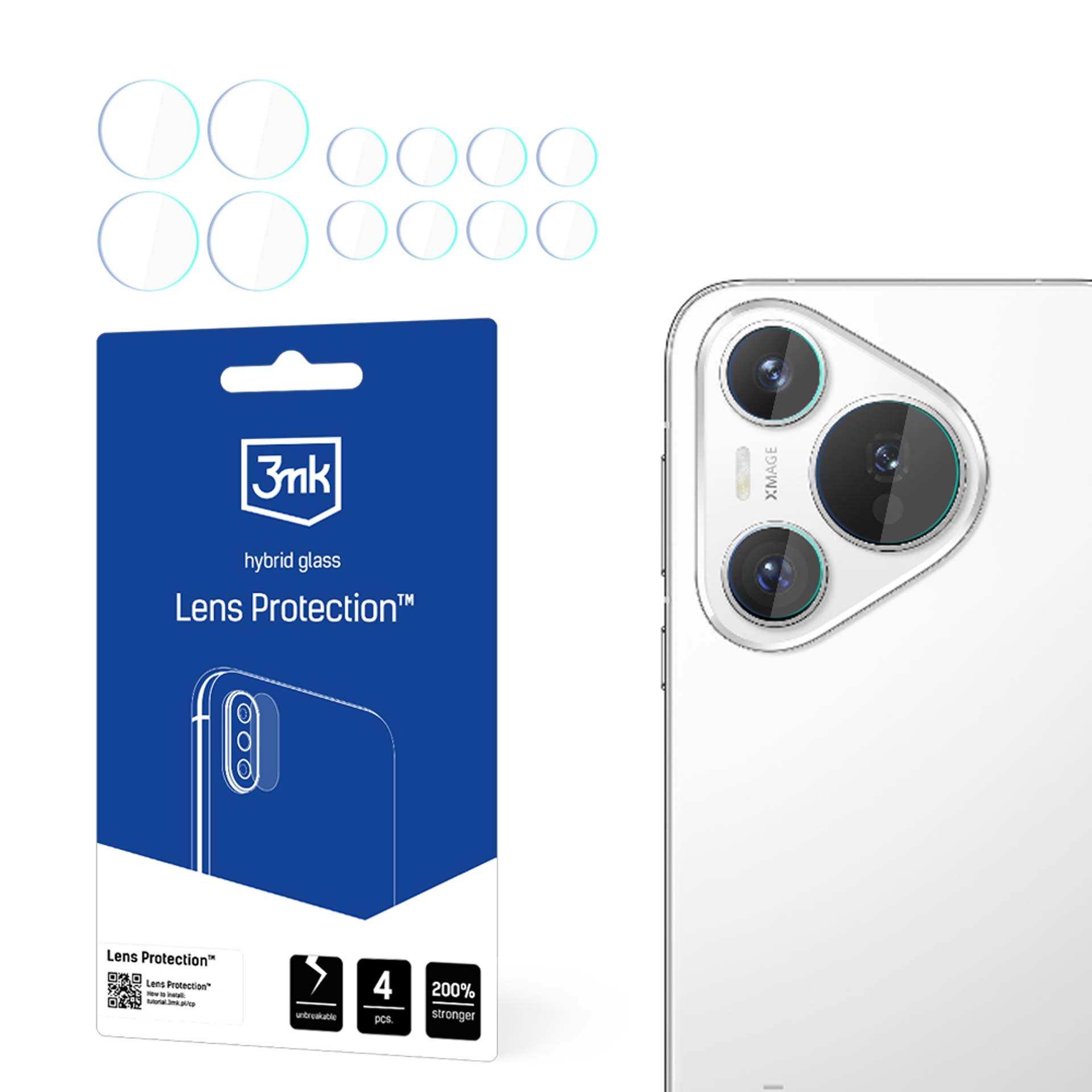 3mk Lens Protection™ hybrid camera glass jaoks Huawei Pura 70