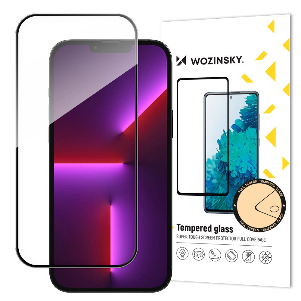 Screen protection glass "Wozinsky 5D Full Glue" Apple iPhone 16/iPhone 17 Pro case-friendly black