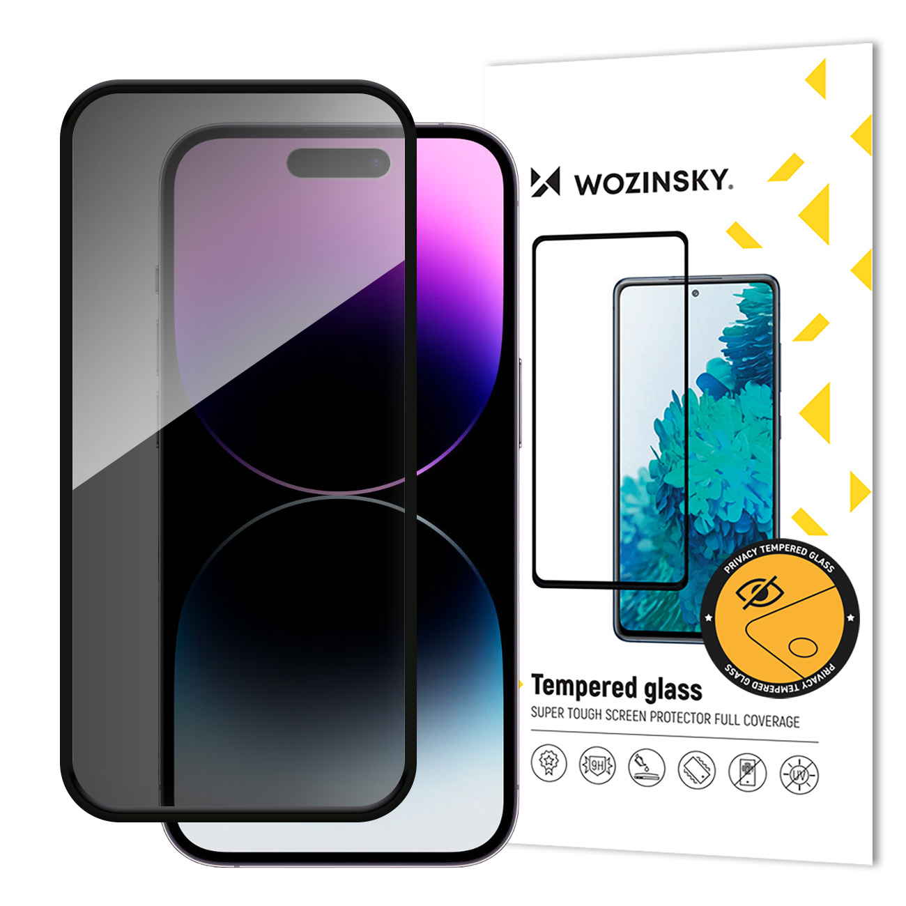 Wozinsky Privacy Glass Karastatud klaas with anti-spy filter jaoks iPhone 16 Plus