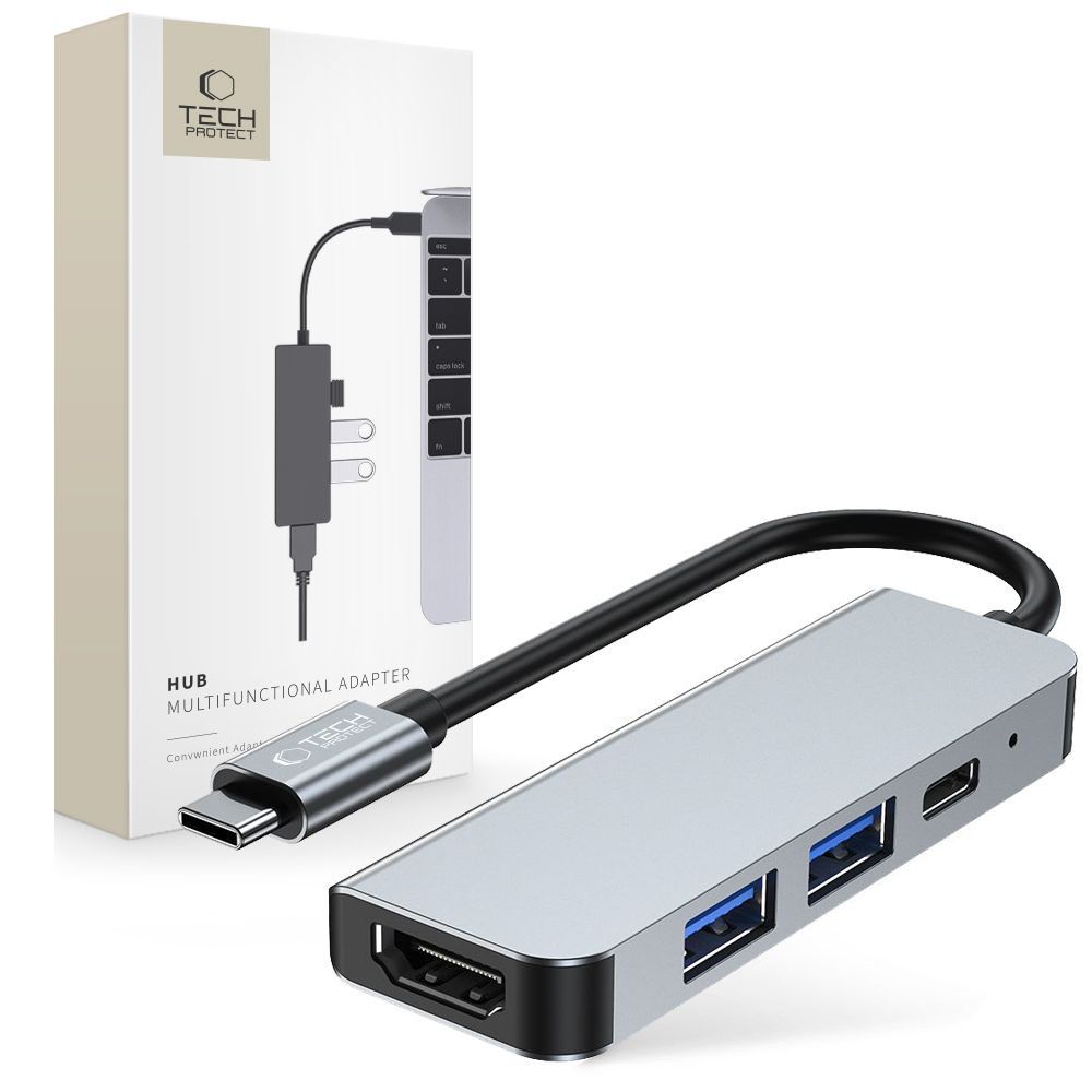 HUB Tech-Protect V2 4in1 USB-C - USB-A 3.0 / USB-A 2.0 / USB-C / HDMI - hall