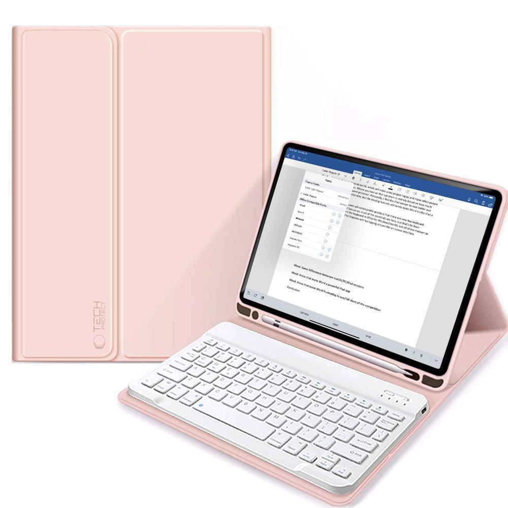 Tech-Protect SC Pen + Keyboard Ümbris with Keyboard jaoks iPad 10.9" 2022 - roosa