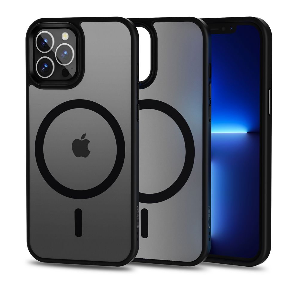 Tech-Protect MagMat MagSafe Ümbris jaoks iPhone 12 Pro Max - Matte must