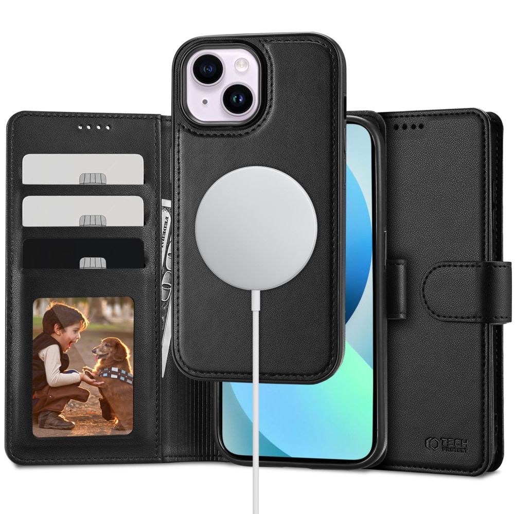 Tech-Protect Wallet MagSafe ümbris jaoks iPhone 13 - must