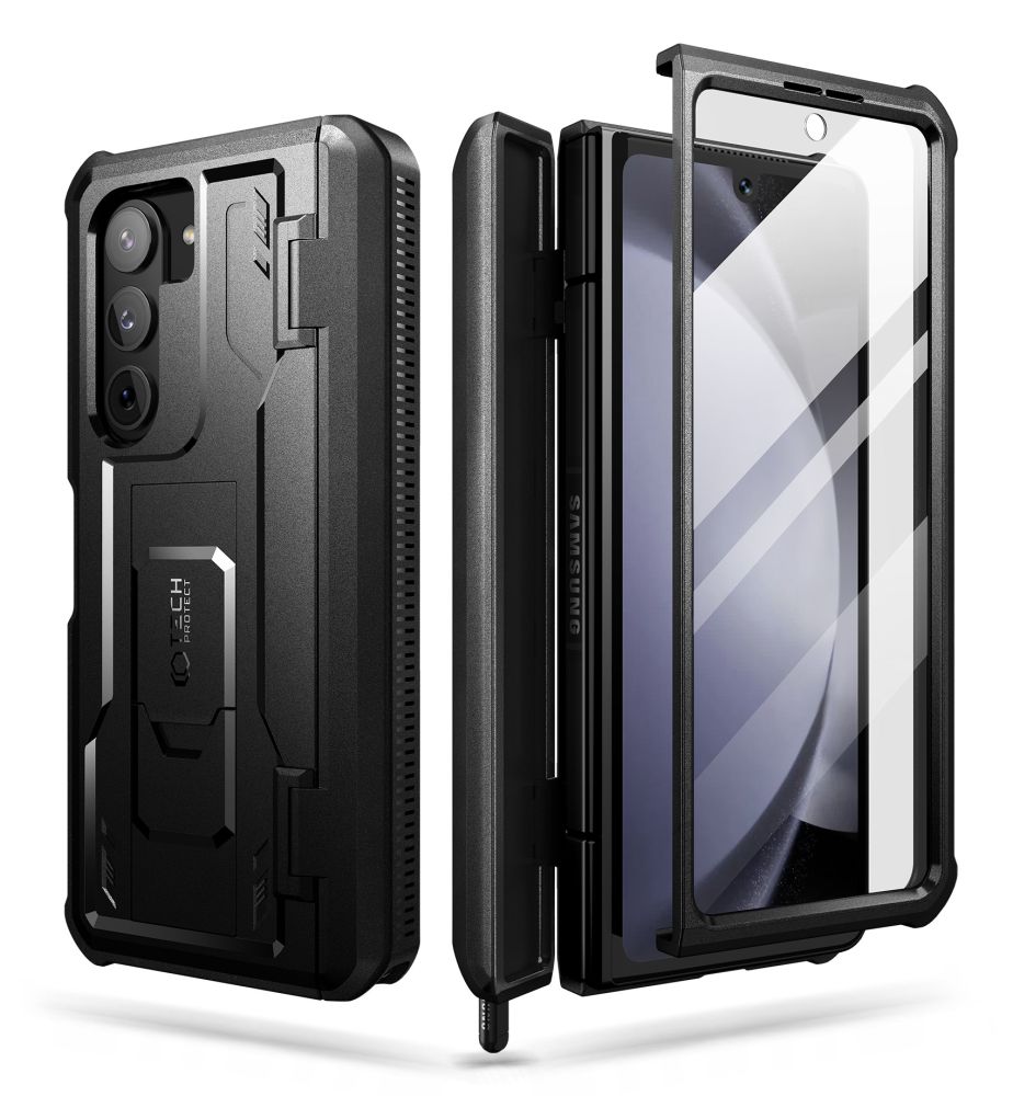 Tech-Protect Kevlar Pro Pen Ümbris jaoks Samsung Galaxy Z Fold 5 - must