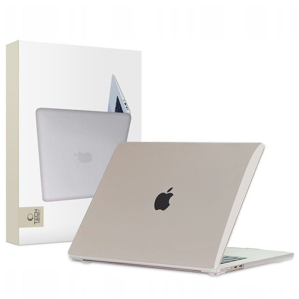 Tech-Protect SmartShell Ümbris jaoks MacBook Air 15" M2 / M3 / 2023-2024 - läbipaistev