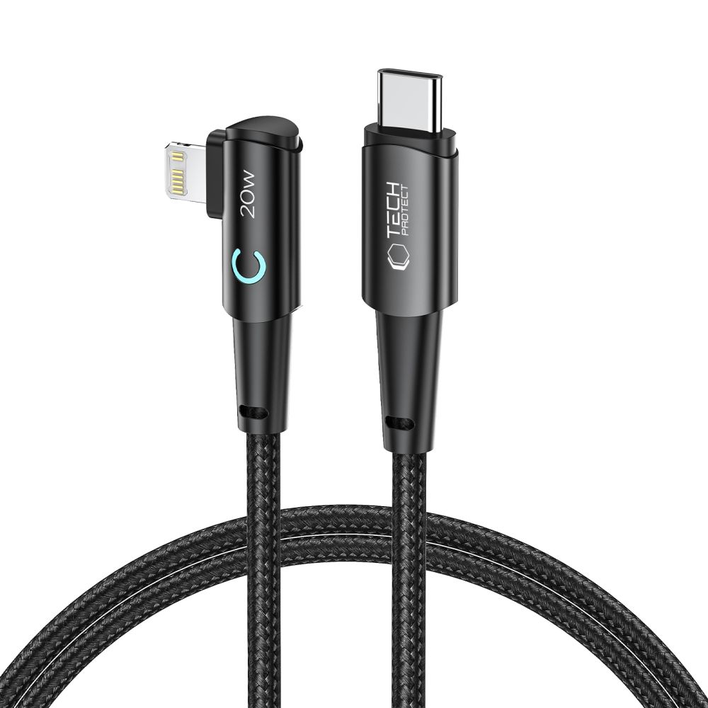Tech-Protect UltraBoost L Kaabel Lightning (angled) / USB-C (straight) PD 20W 3A 1m - hall