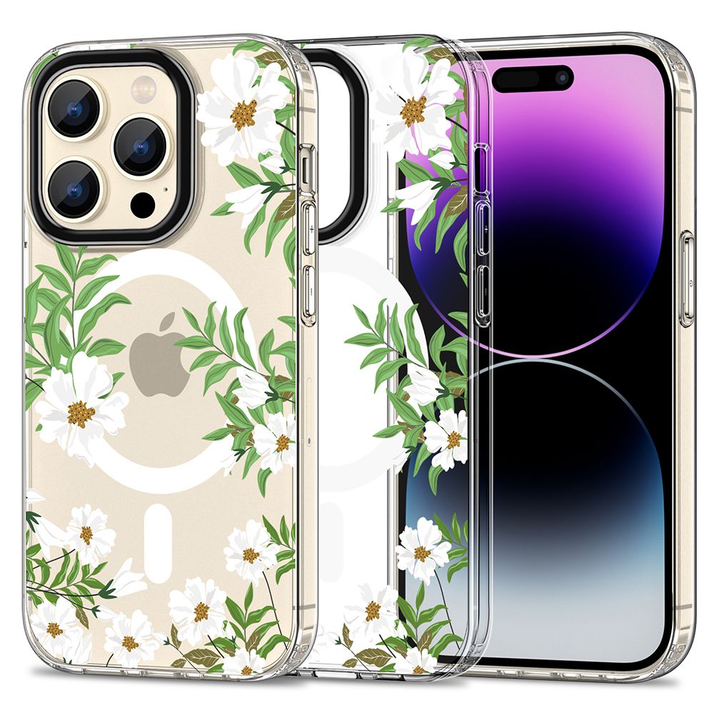Tech-Protect MagMood MagSafe iPhone 15 Pro Max Ümbris - Daisies with Leaves