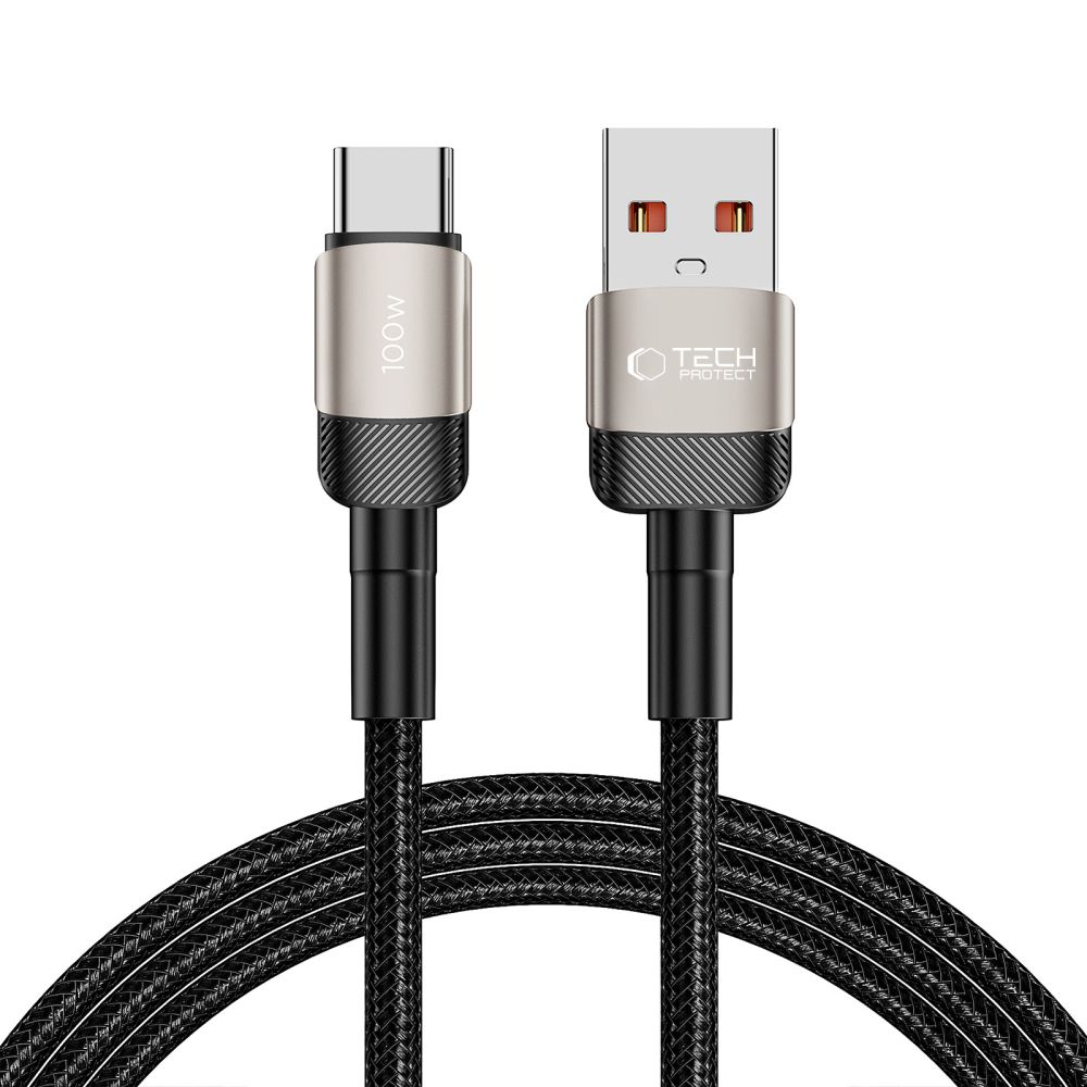 Tech-Protect UltraBoost Evo USB-C / USB-A kaabel 100W 5A 2m - titanium