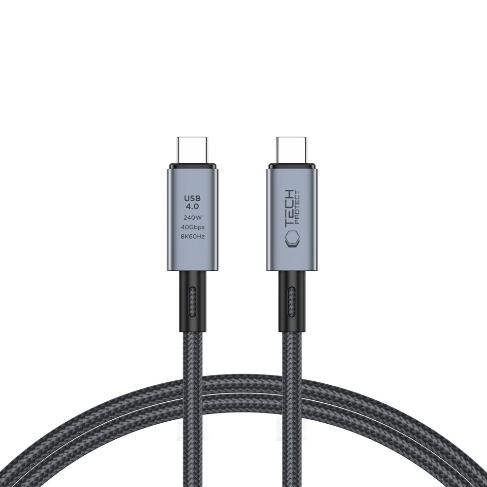 Tech-Protect UltraBoost Max USB-C 4.0 / USB-C 4.0 PD Kaabel 240W 8K 40Gbps 1m - hall