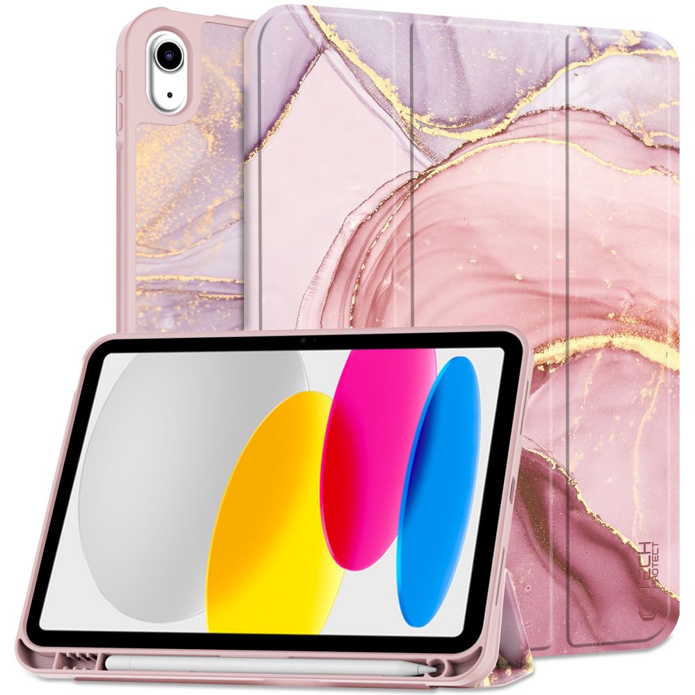Tech-Protect SC Pen Ümbris jaoks iPad 10.9" 2022 - roosa Marble