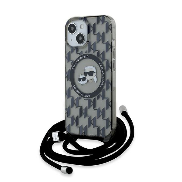 Karl Lagerfeld IML Crossbody Monogram Karl & Choupette Head MagSafe Ümbris jaoks iPhone 15 / 14 / 13 - must