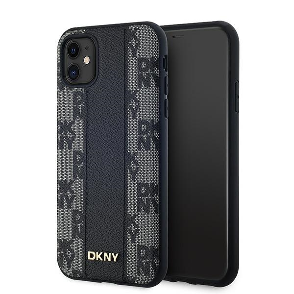 DKNY Leather Checkered Mono Pattern MagSafe Ümbris jaoks iPhone 11 / Xr - Must