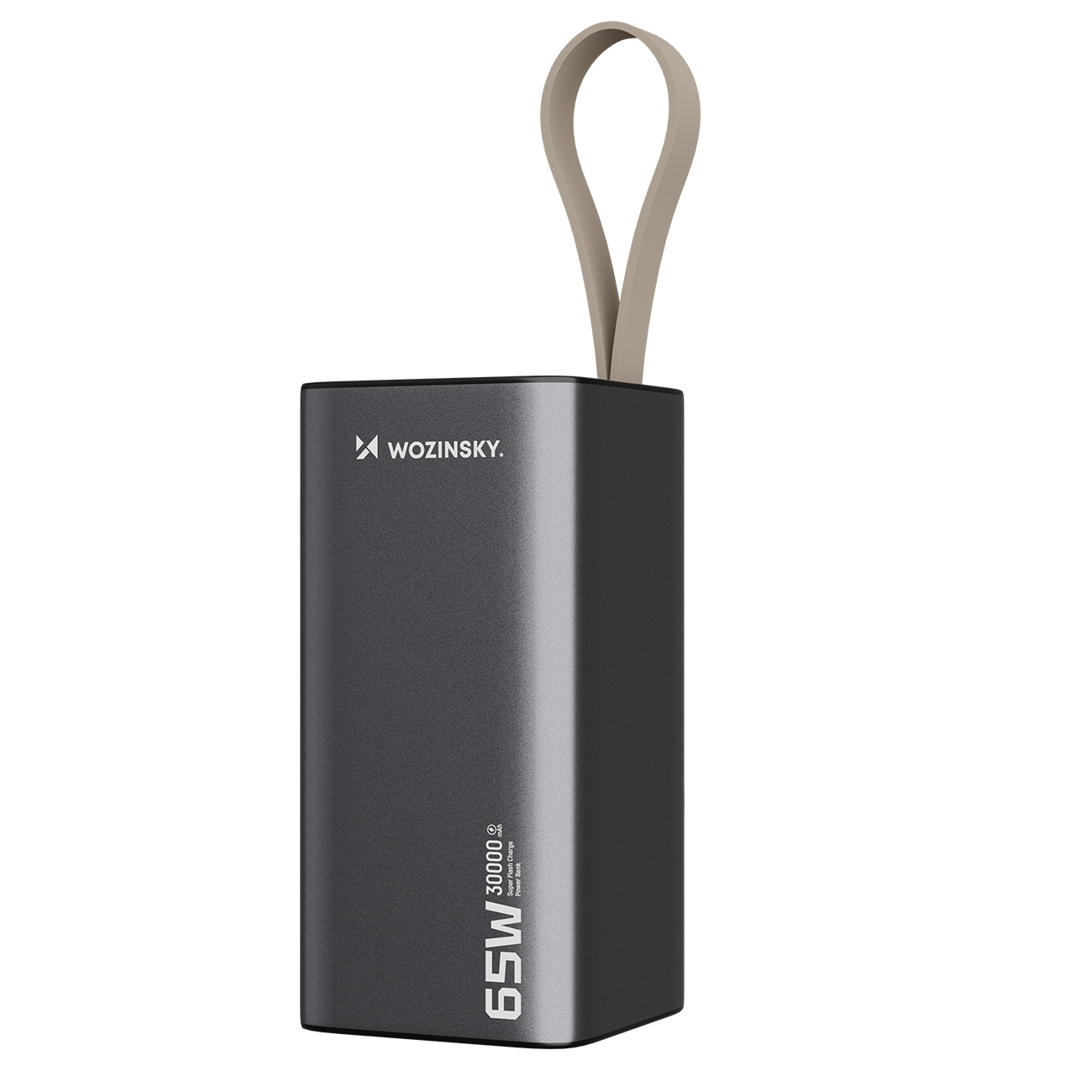 Powerbank Wozinsky K65+ 65W 30000mAh 2x USB-C, 1x USB-A 65W - серый