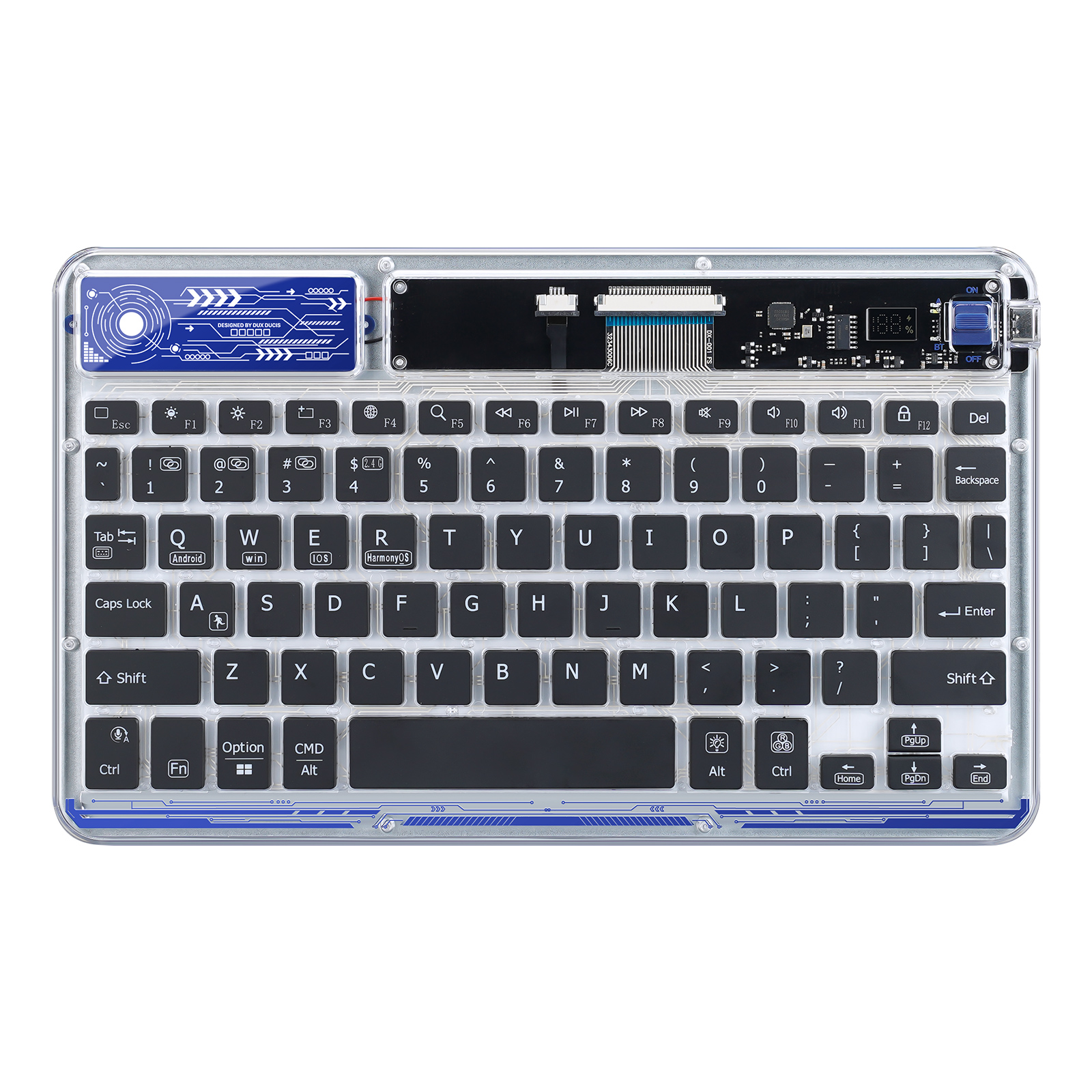 Dux Ducis Keyboard (CK Series) Wireless jaoks Laptop / Tablet / Phone - läbipaistev