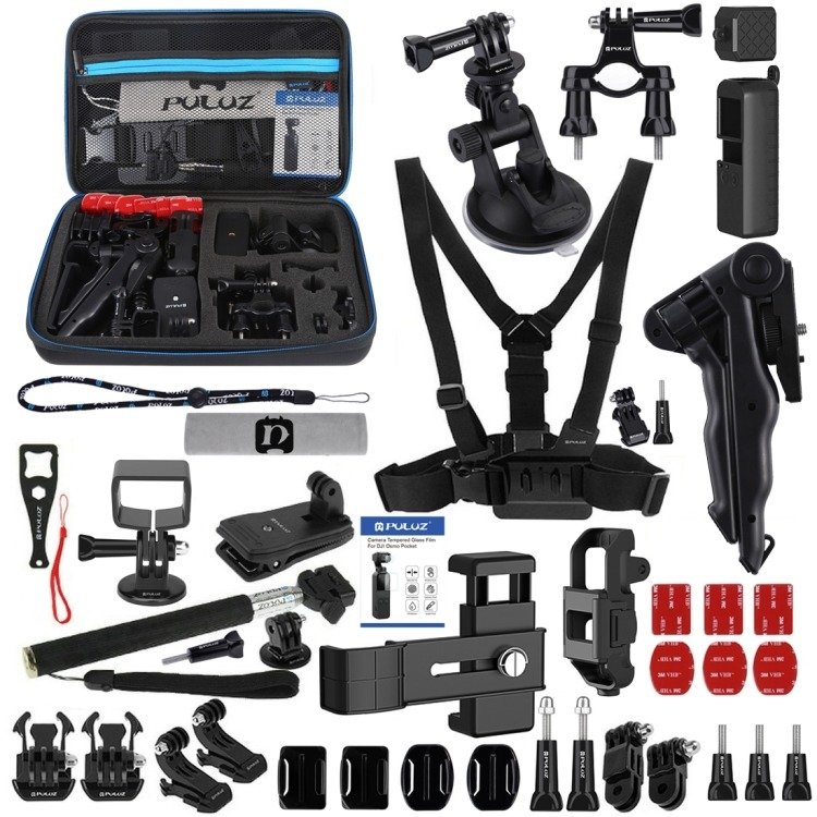 43 Puluz tarviku komplekt spordikaameratele (sh Osmo Action 5 Pro, Ace Pro 2) PKT47