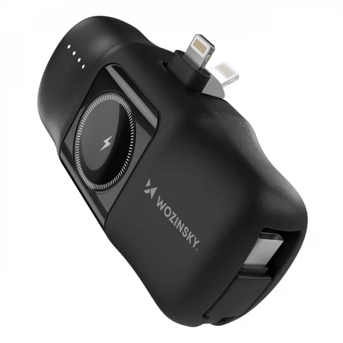 Power Bank Wozinsky "WF16-YLS" must (juhtmevaba laadimine 15W) + integreeritud Type-C ühendus