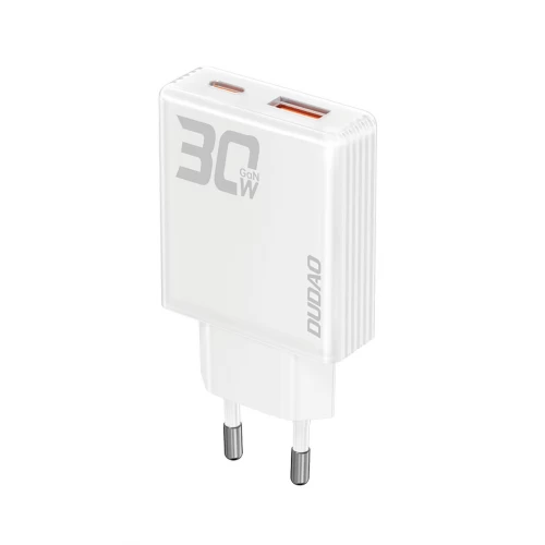 Laadija Dudao A30EU valge 30W (1xPD / 1xQC3.0)