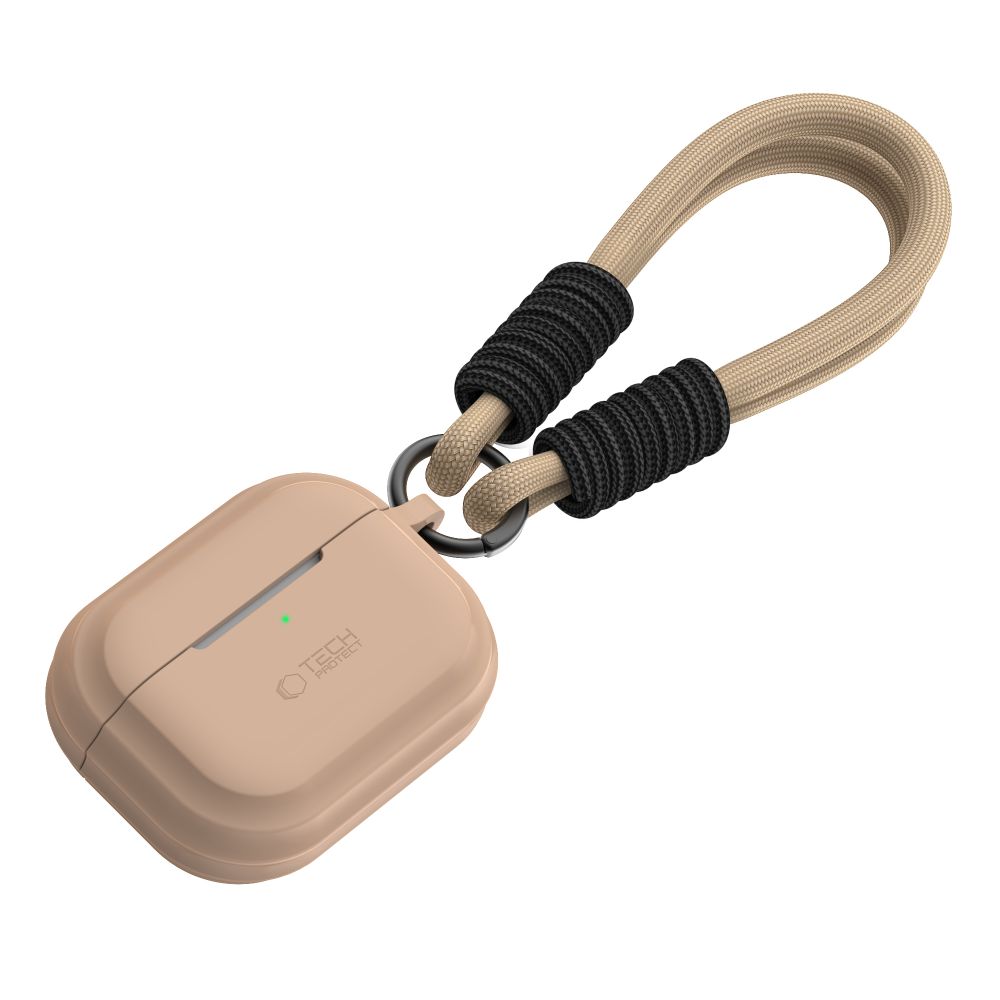 Tech-Protect Silicone Rope Ümbris jaoks Apple AirPods Pro 1/2 - Light Brown