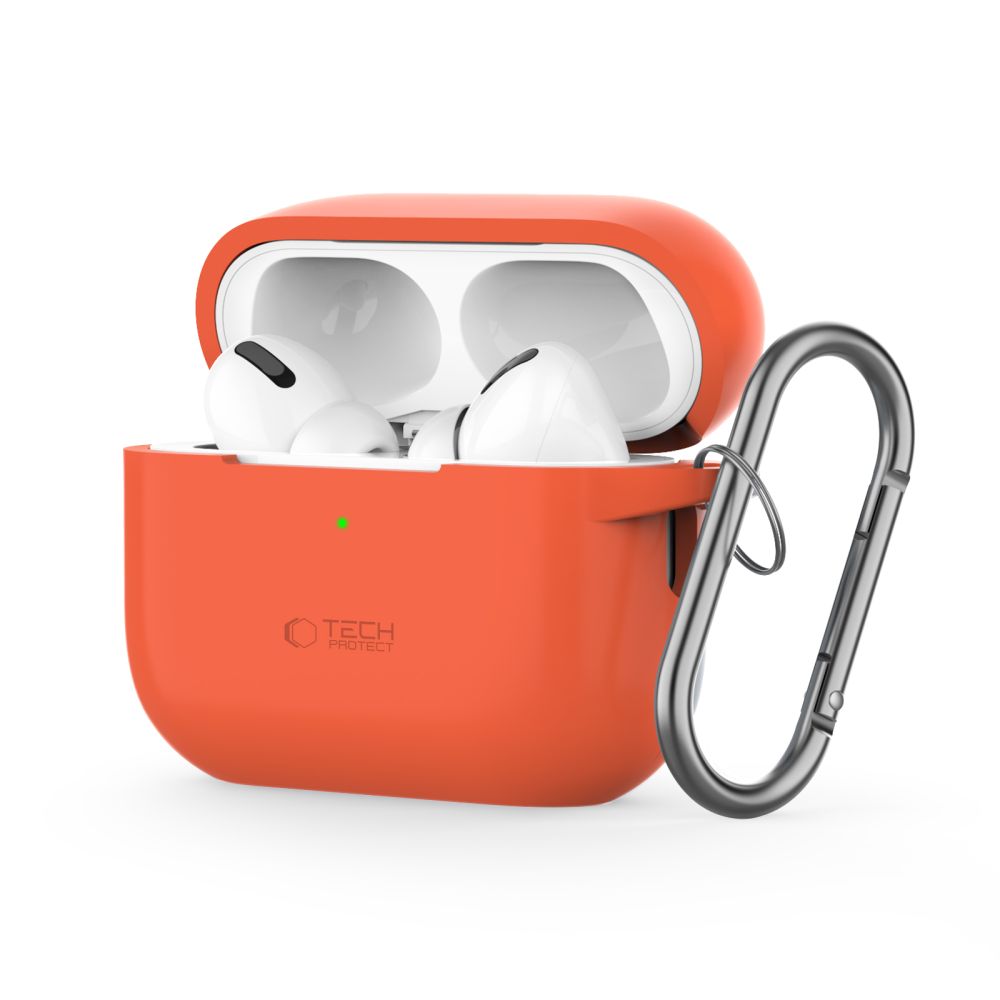 Tech-Protect Silicone Hook Ümbris jaoks Apple AirPods Pro 1 / 2 - Oranž