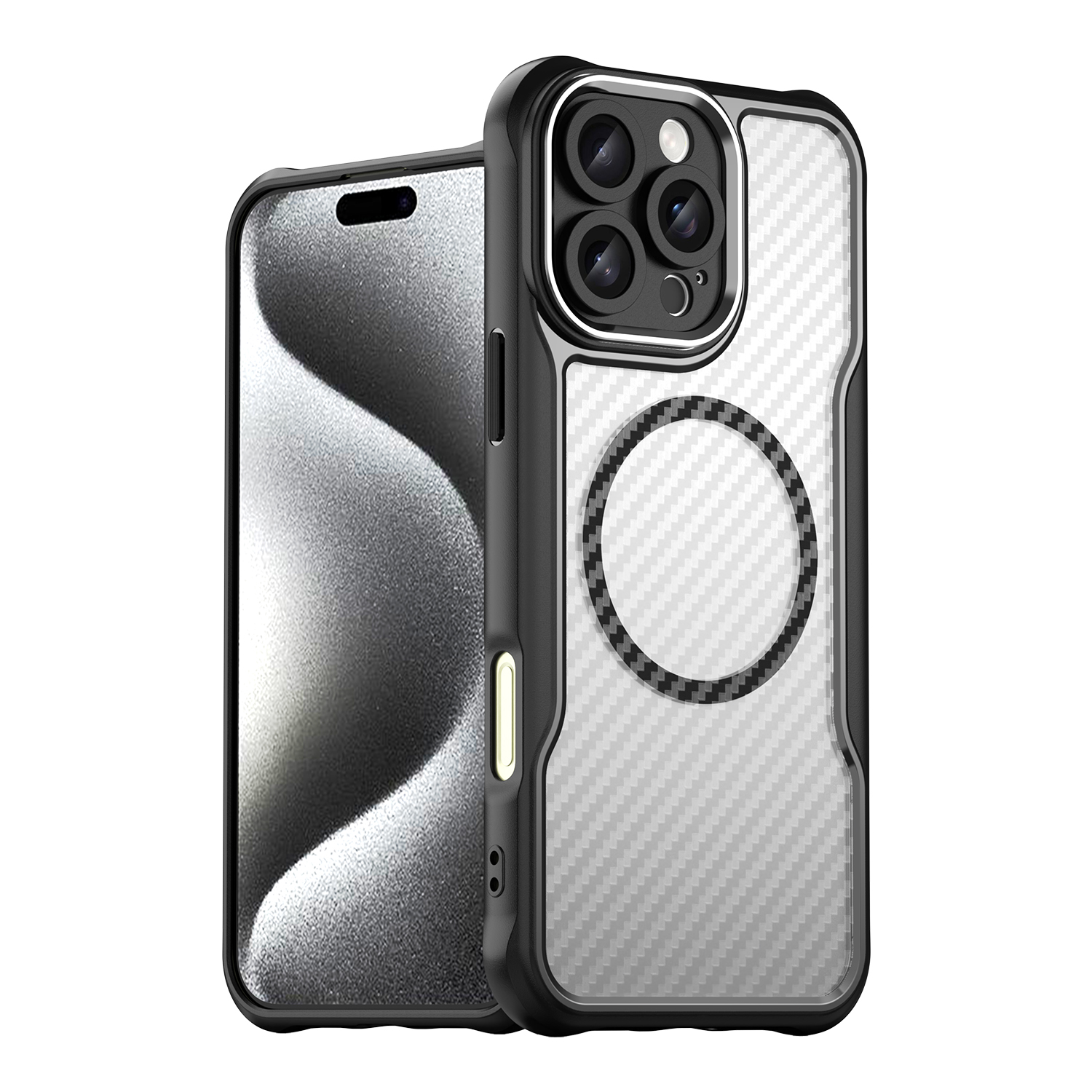Силиконовый чехол Leading Series MagSafe для iPhone 16 Pro Max - чёрный
