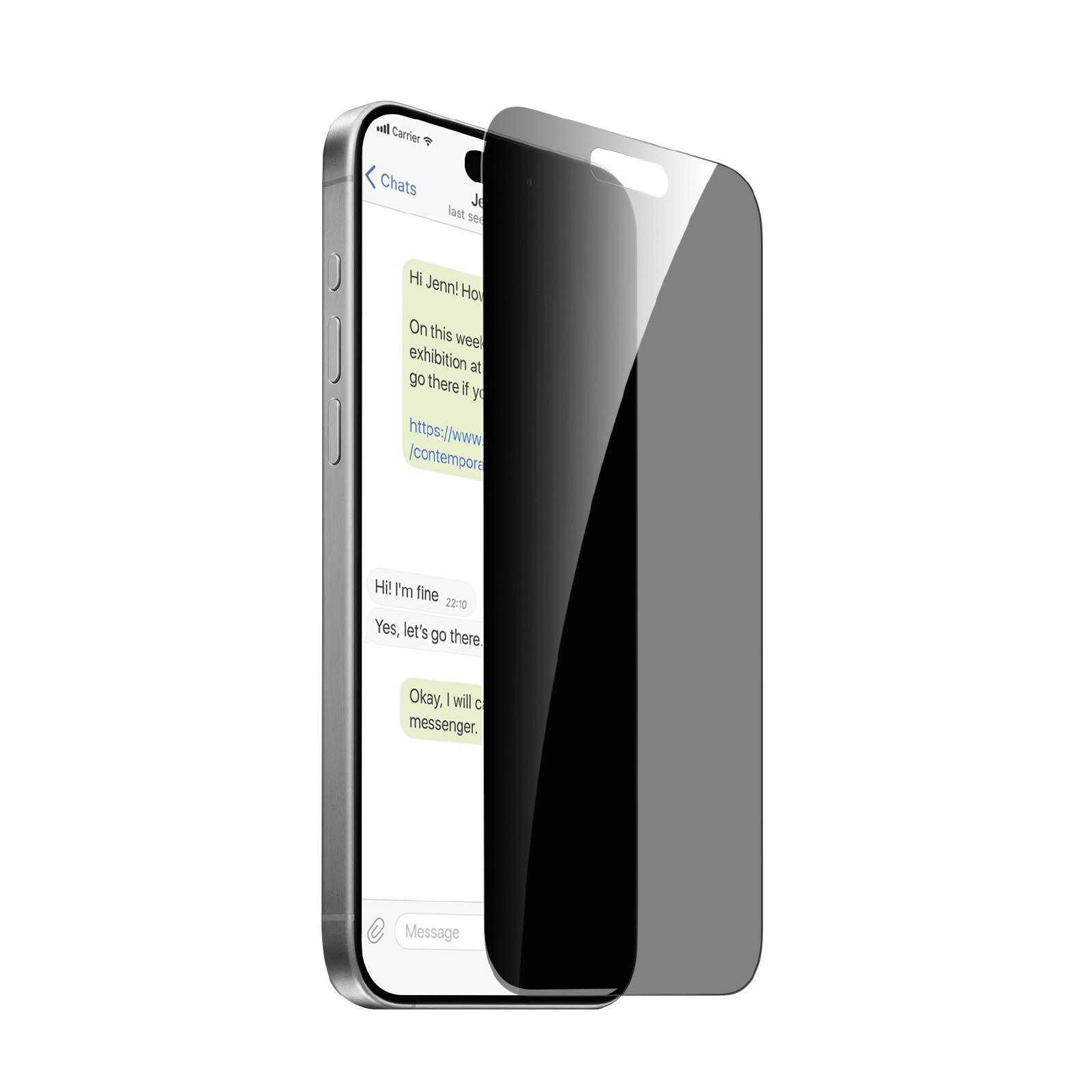 Закалённое стекло Puro Privacy для iPhone 16 Pro Max / iPhone 15 Pro Max