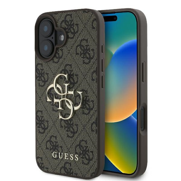 Guess 4G Big Logo Ümbris jaoks iPhone 16 - Brown