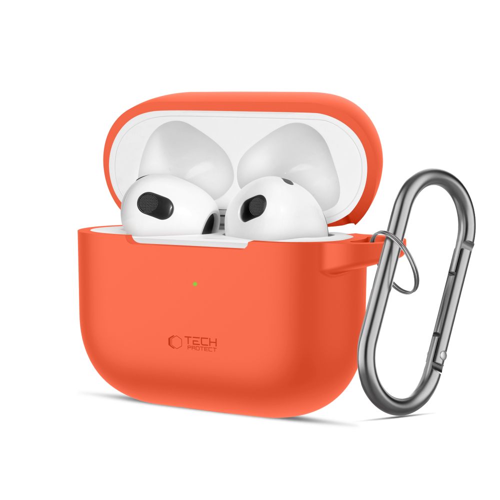 Tech-Protect Silicone Hook Ümbris jaoks Apple AirPods 3 - oranž