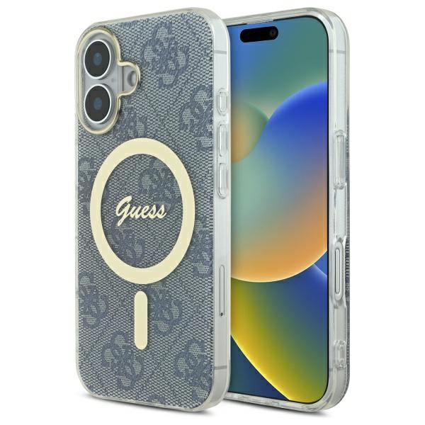 Guess IML 4G MagSafe iPhone 16 Ümbris - sinine