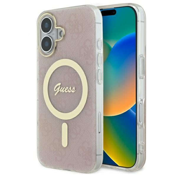 Guess IML 4G MagSafe iPhone 16 Ümbris - roosa