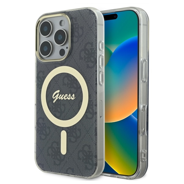 Guess IML 4G MagSafe Ümbris jaoks iPhone 16 Pro Max - must