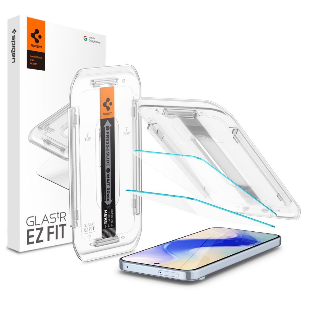 Spigen Glas.tR EZ Fit Karastatud klaas with Applicator jaoks Google Pixel 9 / 9 Pro (2 pcs.)