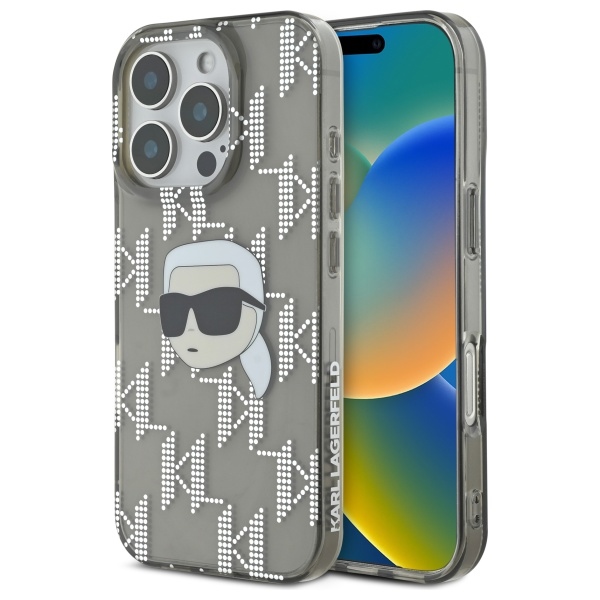 Karl Lagerfeld IML Karl Head Electroplated iPhone 16 Pro Ümbris - must