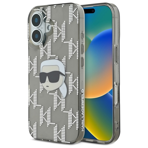 Karl Lagerfeld IML Karl Head Electroplated iPhone 16 Ümbris - must